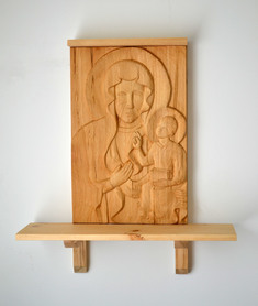 Small Home Altar nr 1 - linden wood bas-relief