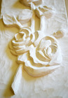 Roses for Mary - a bas-relief made of artificial stone (3)
