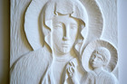 Our Lady of Częstochowa, Queen of Poland - a bas-relief made of artificial stone (3)