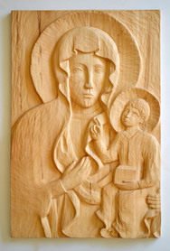 Our Lady of Częstochowa, Queen of Poland - relief made of linden wood