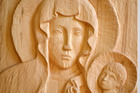 Our Lady of Częstochowa, Queen of Poland - relief made of linden wood (3)