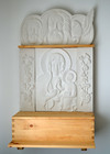 Large Home Altar nr 1 - four hand-painted bas-reliefs made of artificial stone (6)