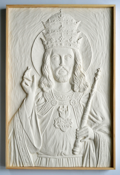 Our Lord Jesus Christ, King of the Universe - bas-relief made of artificial stone (1)