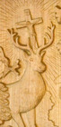 The Vision of Saint Hubert - linden wood bas-relief (6)