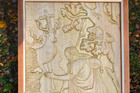 The Vision of Saint Hubert - linden wood bas-relief (3)