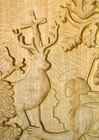 The Vision of Saint Hubert - linden wood bas-relief (5)