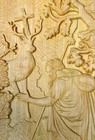 The Vision of Saint Hubert - linden wood bas-relief (4)